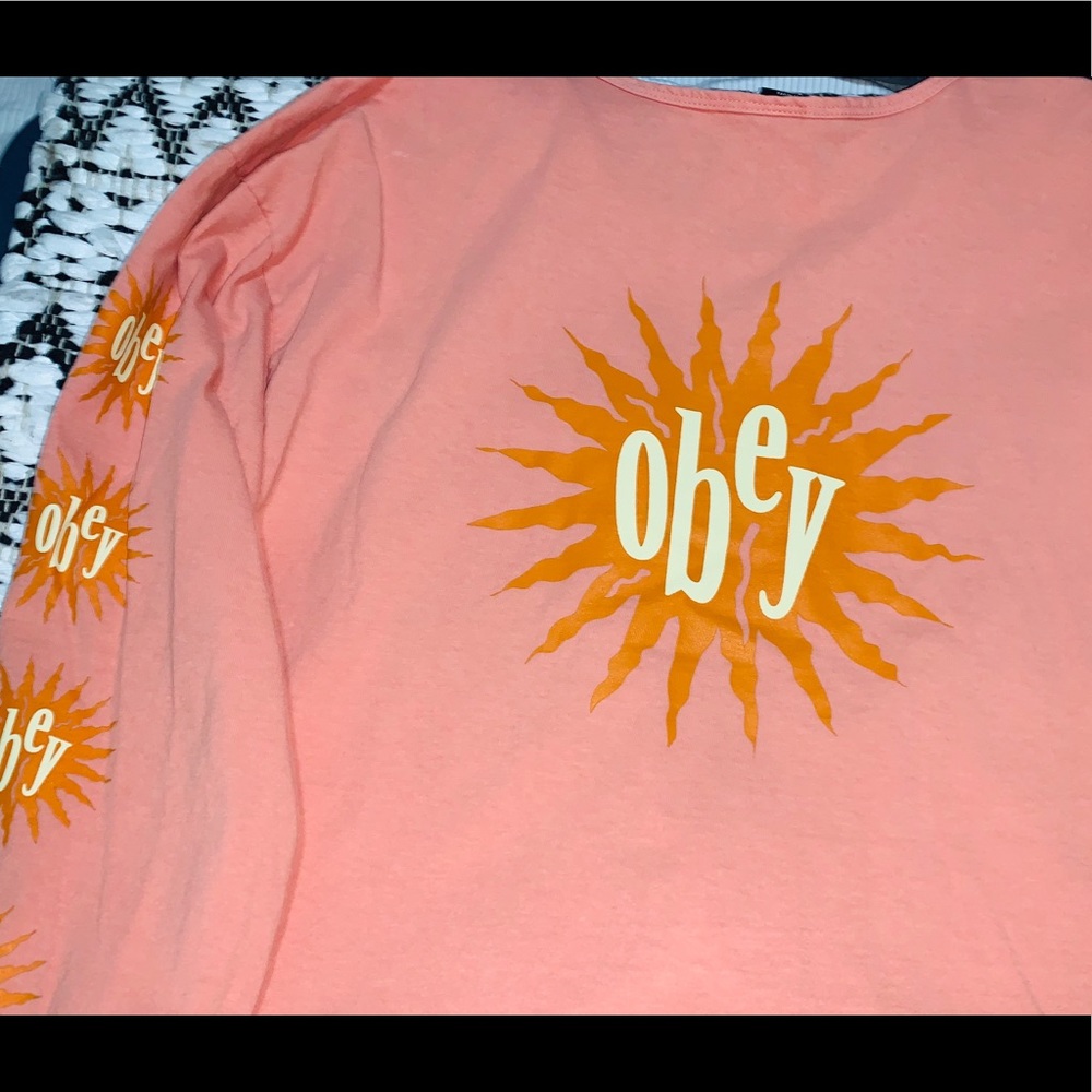 Obey long sleeve crop top